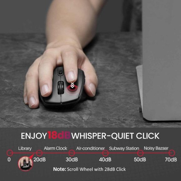 VicTsing Wireless Mouse Ergonomic Whisper Comfortable PC307A - Picture 3 of 8